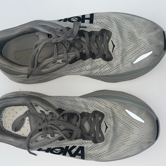 Hoka One One Mens Bondi 8 Running Shoe size 11.5 2E WIDE preowned good condition - Picture 8 of 10